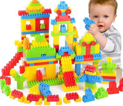 BOZICA New arrival Building Block Set Multicolor Blocks for Toddlers and Kids, Building Block for Boys and Girls ,100 Pieces(92 PIECES+8 TYRES), 20+ Activities