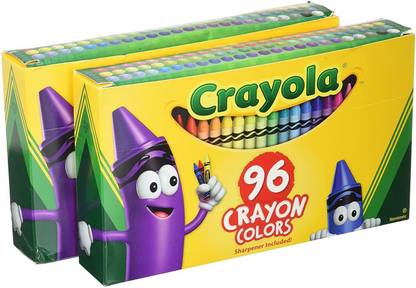 CRAYOLA Crayons, Sharpener Included, 96 Colors (Pack of 2)