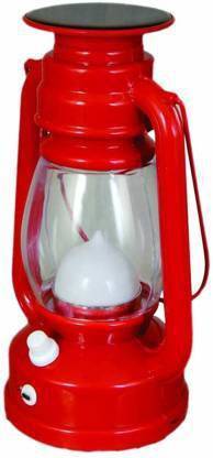 UnV Solar Lantern Red Plastic, Steel Hanging Lantern 4 hrs Lantern Emergency Light