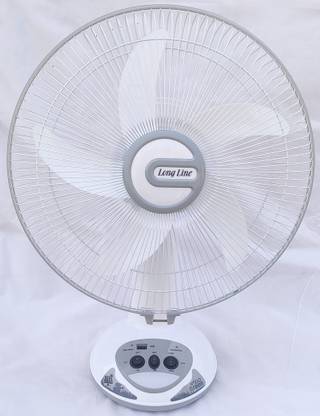 Long Line 16 "Inch AC/DC Rechargeable Lithium -Ion Fan with Light & Mobile USB Port with 12 Months Warranty 406 mm Table Fan