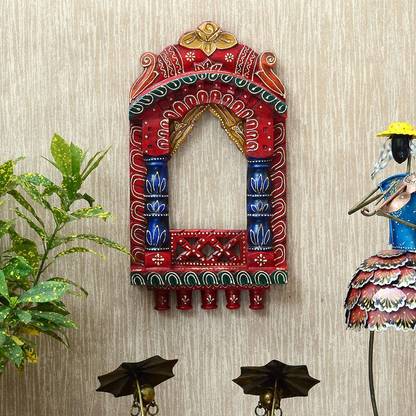 Medieval Arts Wooden Handpainted Jharokha Wooden Jharokha
