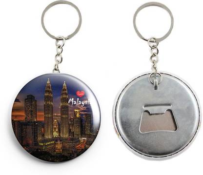 AVI Metal Keychain Kuala Lumpur Malaysia Travel Souvenir R7002094 Key Chain