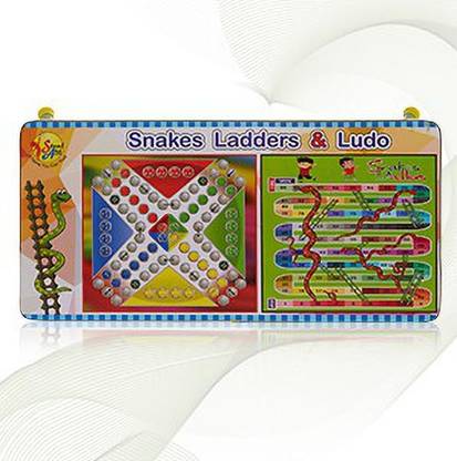 NHR snakes and ladders and Ludo board game Multipurpose Bed Table study table activity table with Foldable Legs Engineered Wood Study Table