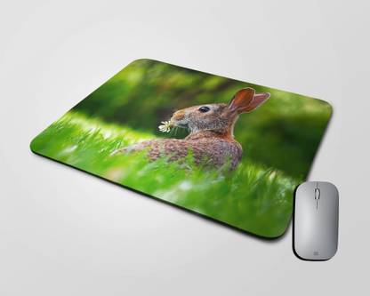 BLISSart Mousepad For Laptops Computer Gaming Mouse Pad HD Printed-Hare Picture Non Slip Base Mousepad