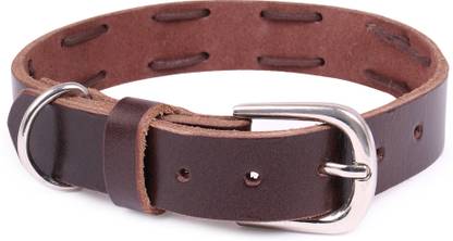 Moda Fiesta Handmade Leather Dog Collar. Beautiful Genuine Leather, Cross Pattern, Sturdy Metal Buckle, Durable for Show & Everyday, Dog Collar for Medium Dogs Dog Everyday Collar