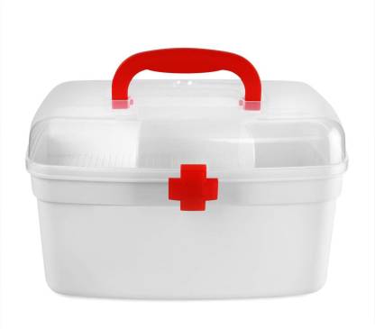 DALUCI Any Time First Aid Kit Emergency Medicine Box And Medical Box and Lid with Handle Portable for Home Camping Travel Hiking Pill Box