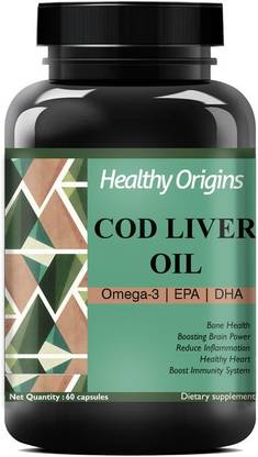 Healthy Origins Cod Liver Oil Capsules | for Immunity Pro