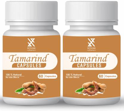 xovak pharma Organic Tamarind Powder Capsules For Diarrhea, Constipation, Fever