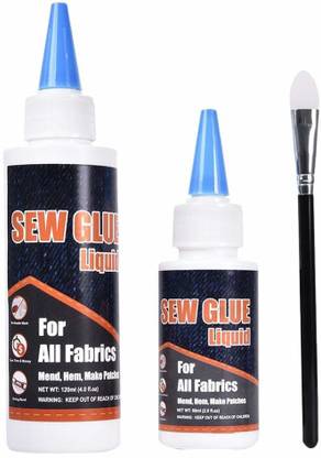 THE Bling STORES Secure Stitch Liquid Sewing Solution Kit! Fabric Glue Instant Fabric & Leather Kit Adhesive