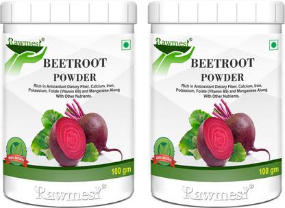 Rawmest Pure Ayurvadic Beetroot Powder| High Source Of Dietry Fiber| High In Calcium & Iron