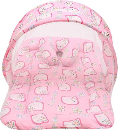 Miss & Chief by Flipkart Baby Super Soft Mattress With Net & Pillow(0-6 Months) Standard Crib