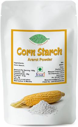 Maayaa - Simply Natural Natural Corn Starch, Ararot Powder for Cooking and Baking Starch Powder