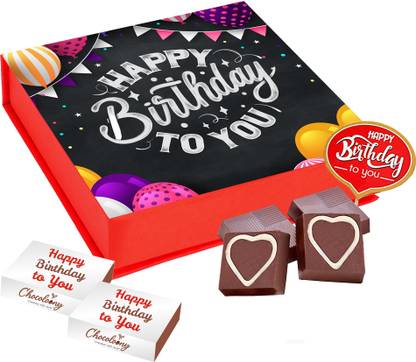 Chocoloony Happy Birthday Chocolate Gift Box, I Love You Milk Chocolate Truffles