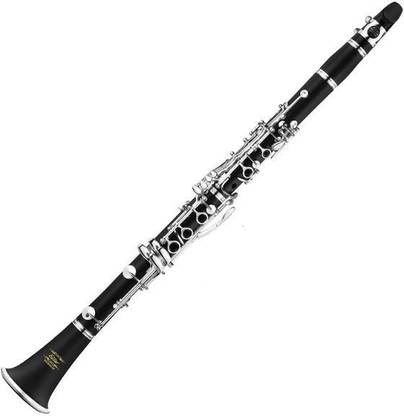 Glory B Flat Clarinet Wind Band ECL-400 Commander Ebonite Silver Keys with Hard Case, 4C Special Practice Mouthpiece Clarinet