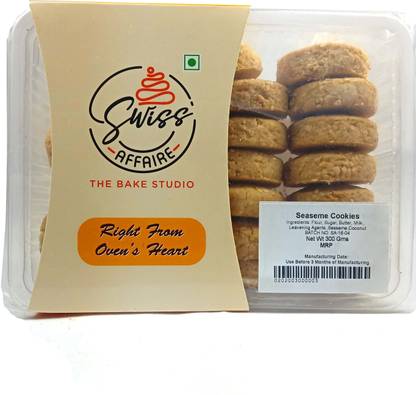 swiss affaire Seaseme Cookies Biscuit (wt-300gm Pack of-1) Cookies Biscuit