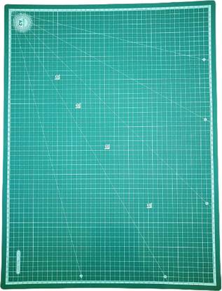 Perfect Pricee Flexible Cutting Mat with Marked Pattern and Grids, Green Color (A2) Cutting Mat