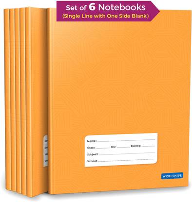 Woodsnipe Single Line Interleaf Notebooks Regular Notebook One Side Blank One Side Ruled 72 Pages