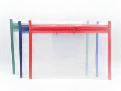 Ikshu plastic and fabric document B5 Envelope Zip Bag