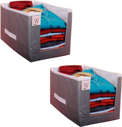 whitekrafts 2 Shirt Stacker Closet Organizer - Shirts and Clothing Organizer Stacker_White_2
