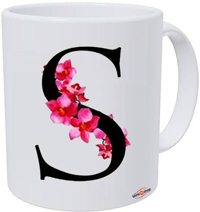 blinkNshop Letter S initial Ceramic Coffee Mug