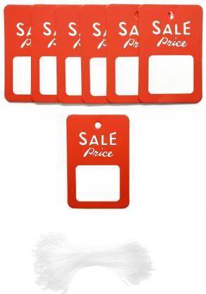 Sadar Shop "Sale Price" Printed Garment Price Paper Tag Labels with 5" White Loop Pins… Paper Label