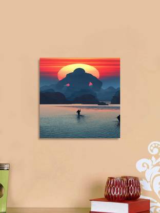 Framed Canvas Wall Art Decoration Kong Skull Island Digital Print Poster N&WCP-2837 Canvas Art