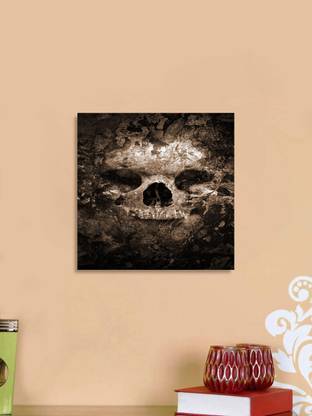 Framed Canvas Wall Art Decoration Skull Grunge Art Digital Print Poster N&WCP-3786 Canvas Art