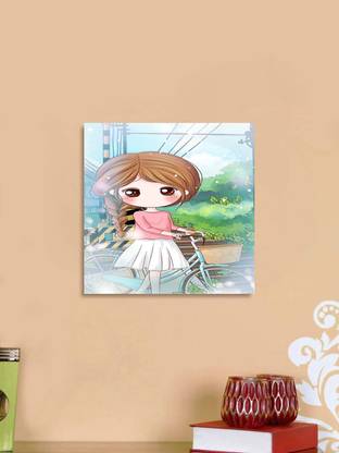 Framed Canvas Wall Art Decoration Cute Girl Digital Print Poster N&WCP-2396 Canvas Art