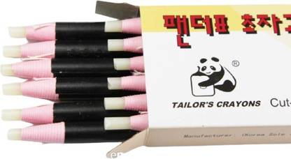 Xinding Panda Hwail Cut-Free Invisible Wax Pencil for Writing Marking On Fabric, Cloth, (Set of 12 Pcs one Box) Sewing Machine Base No
