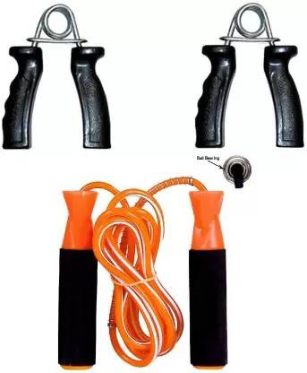 Woody PRO Gym Fitness Skipping Rope for Men, Women, Weight Loss, Kids, Girls, Adult - Best in Sports, Exercise, Workout, with Foam Handle (Orange) 1 PAIR PVC HAND GRIP COMBO Home Gym Freestyle Skipping Rope