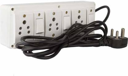 Cordnet 3 Socket and 3 Switches Extension Cord 3  Socket Extension Boards
