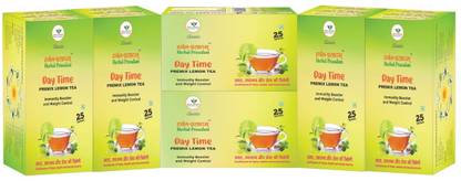 Herbal Prasadam Premix Lemon Day Time Combo Pack Of 6 Lemon Herbal Tea Box