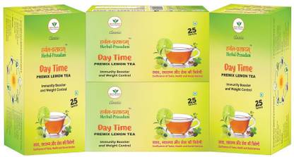 Herbal Prasadam Premix Lemon Day Time Combo Pack Of 4 Lemon Herbal Tea Box