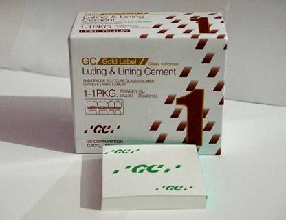 GC corporation GC Gold Label 1 Luting and Lining 1-1 PKG (25g Liquid, 35g Powder) Teeth Whitening liquid