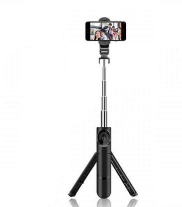 Ruhi Collection Good Arrival XT-02 Selfie Stick, Extendable Selfie Stick with Tripod Stand and Detachable Wireless Bluetooth Remote, Ultra Compact Selfie Stick for Mobile Tripod Tripod Kit, Monopod Kit, Tripod Clamp