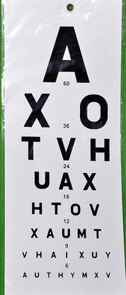 G- Matronix Unitech Vision Plastic English Eye Test Chart Vision Test Chart
