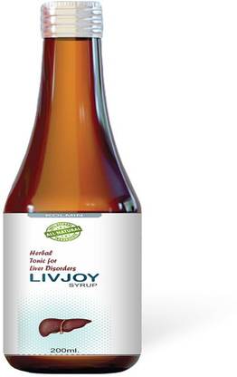 Kolmin Healthcare Livjoy Syrup Herbal Liver Tonic for Men & Women - Ayurvedic Liver Syrup with Kumari, Bhoi Amli, Sharpunkha, & Bhringraj - Liver Detox Syrup for Liver Damage and Dysfunction 200ml