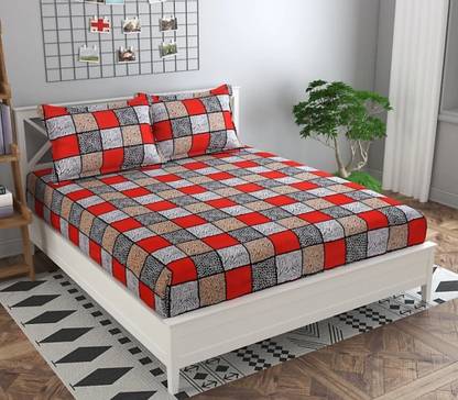 H18 SHEET 160 TC Microfiber Double Printed Flat Bedsheet