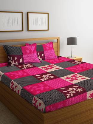 Flipkart SmartBuy 144 TC Microfiber Double Geometric Flat Bedsheet