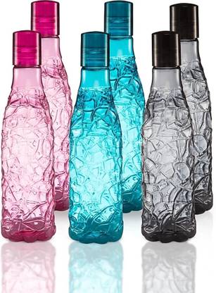 3D METRO SUPER STORE Designer Mosaic 1000 ml PET Bottle  (Pack of 6, Multicolor)