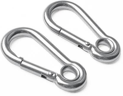 Aego Stainless Steel Spring Snap Hook Carabiner with Eyelet Locking Carabiner