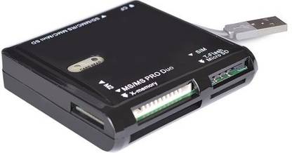 ULTRABYTES Universal Card Reader with Sim Card Capability TU1356 All-in-One USB 2.0 Universal Card Reader Plug and Play. Card Reader