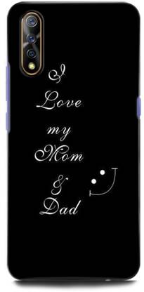 ORBIQE Back Cover for Vivo S1 1907 MOM LOVE, QUEEN, MOM DAD LOVE, BLACK, SMILE
