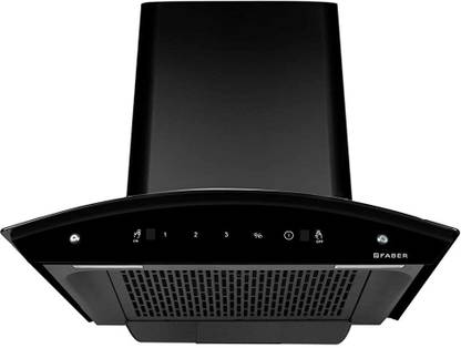 FABER Hood Orient Xpress HC SC BK 60 cm , 1200 m3/hr , Filterless with Gesture Control Auto Clean Wall Mounted Black 1200 CMH Chimney