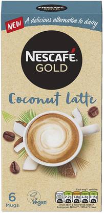 Nescafé Gold Non-Dairy Coconut Latte, (6x15g) 90g Instant Coffee