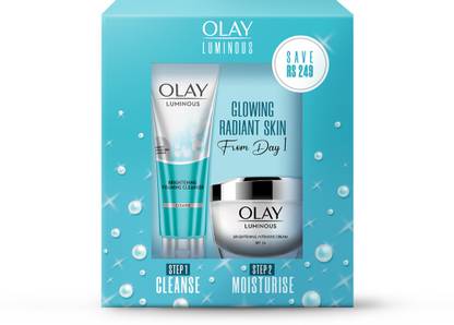 OLAY Luminous Day Cream Moisturiser (Spf 24) and Cleanser, 150g