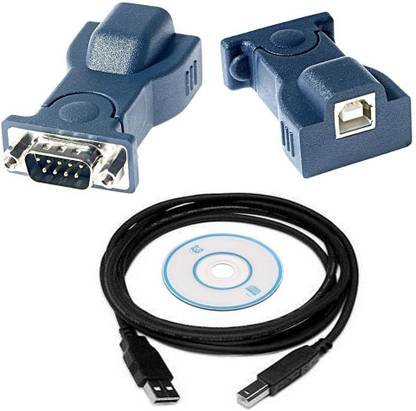 Jihaan USB to RS232 Serial DB9 Adapter Cable Add an RS232 Serial Port to Your Laptop or Desktop Computer Through USB USB Cable