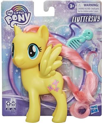 MY LITTLE PONY Toy 6-Inch Fluttershy, Yellow Pony Figure with Rooted Hair and Comb, for Kids Ages 3 Years Old & Up