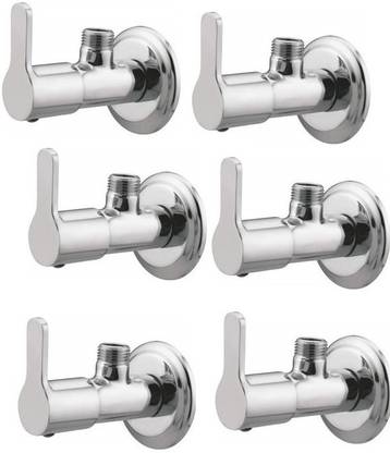 Floyd EVA Brass Chrome Plated/Angle Cock For Bathoom/Bathroom Taps/Angle Valve Stop Cock/Angle Valve|6pc Angle Cock Faucet