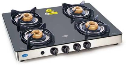 Glen Glen GL 1042 GT Forged BB 4 Burner Manual Gas Stove Glass Manual Gas Stove